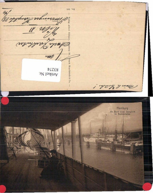 83274,Hamburg An Bord eines Dampfers Dampfer Baakenhafen