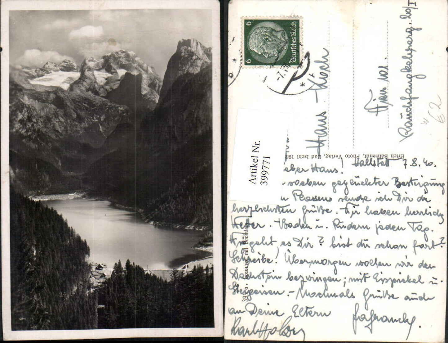 399771,Gosausee See b. Gosau m. Dachstein Bergkulisse