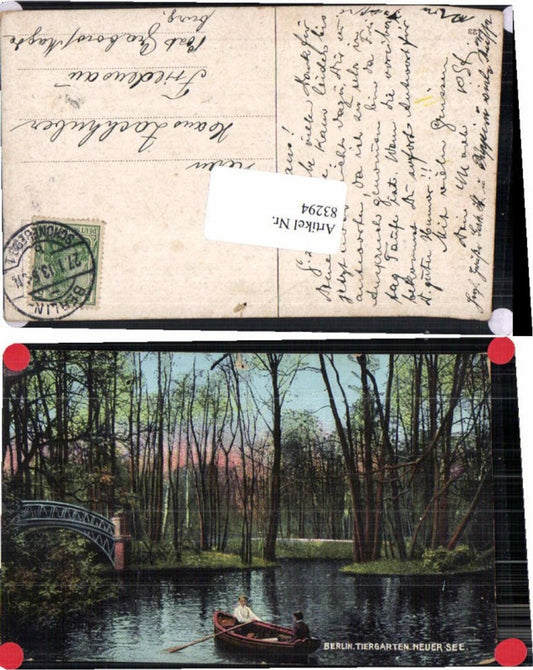 83294,Berlin Tiergarten Neuer See Boot Brücke Mitte