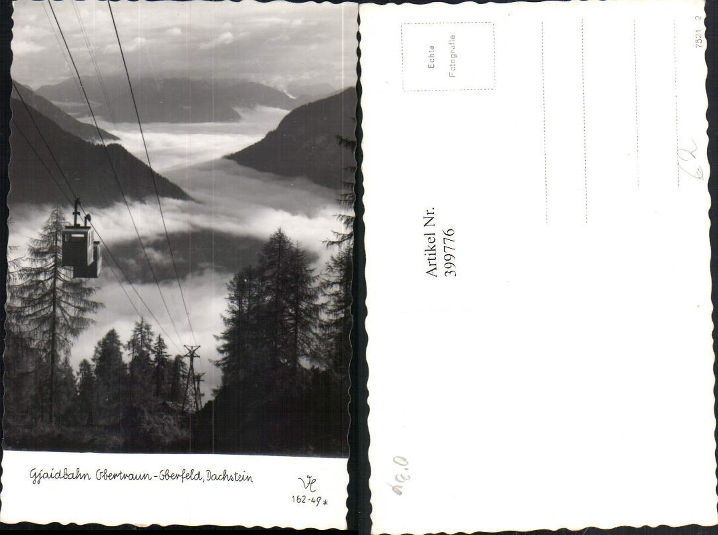 399776,Gjaidbahn Seilbahn Obertraun Oberfeld Nebelmeer