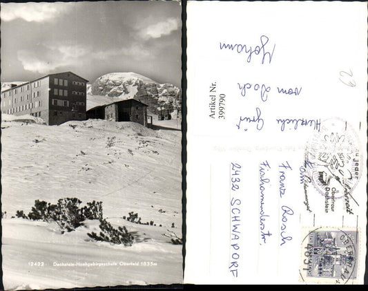 399790,Dachstein Hochgebirgsschule Schule Oberfeld b. Obertraun Seilbahn Winterbild