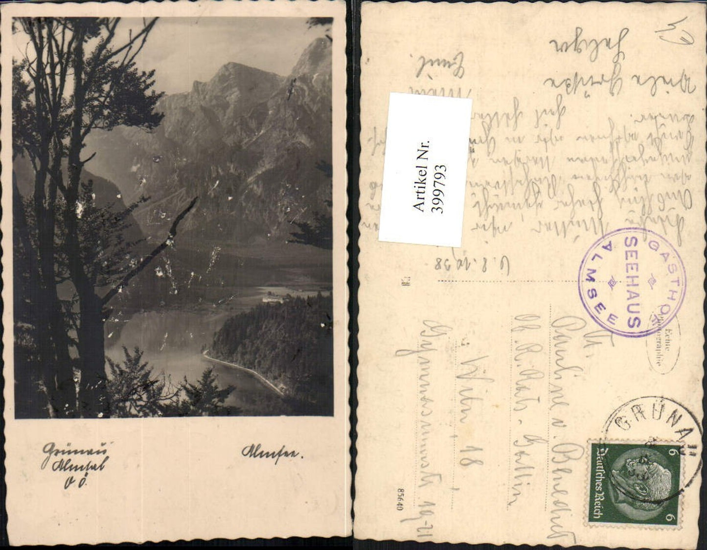 399793,Grünau im Almtal Almsee See Bergkulisse