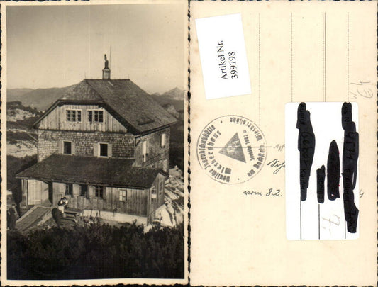 399798,Foto AK Wiesberghaus Berghütte b. Hallstatt