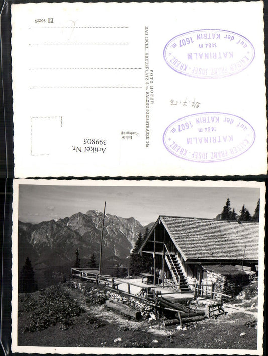 399805,Katrinalm Almhütte Berghütte b. Bad Ischl Bergkulisse