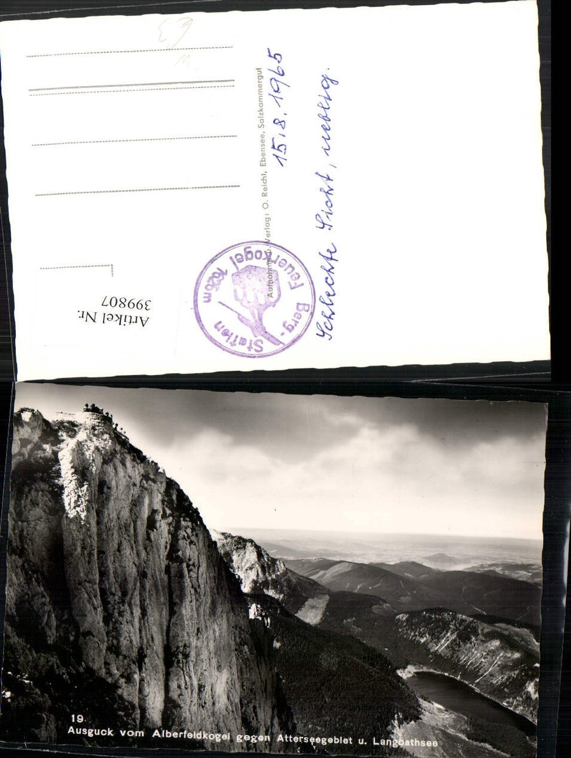 399807,Ausguck vom Alberfeldkogel geg. Atterseegebiet u. Langbathsee b. Ebensee