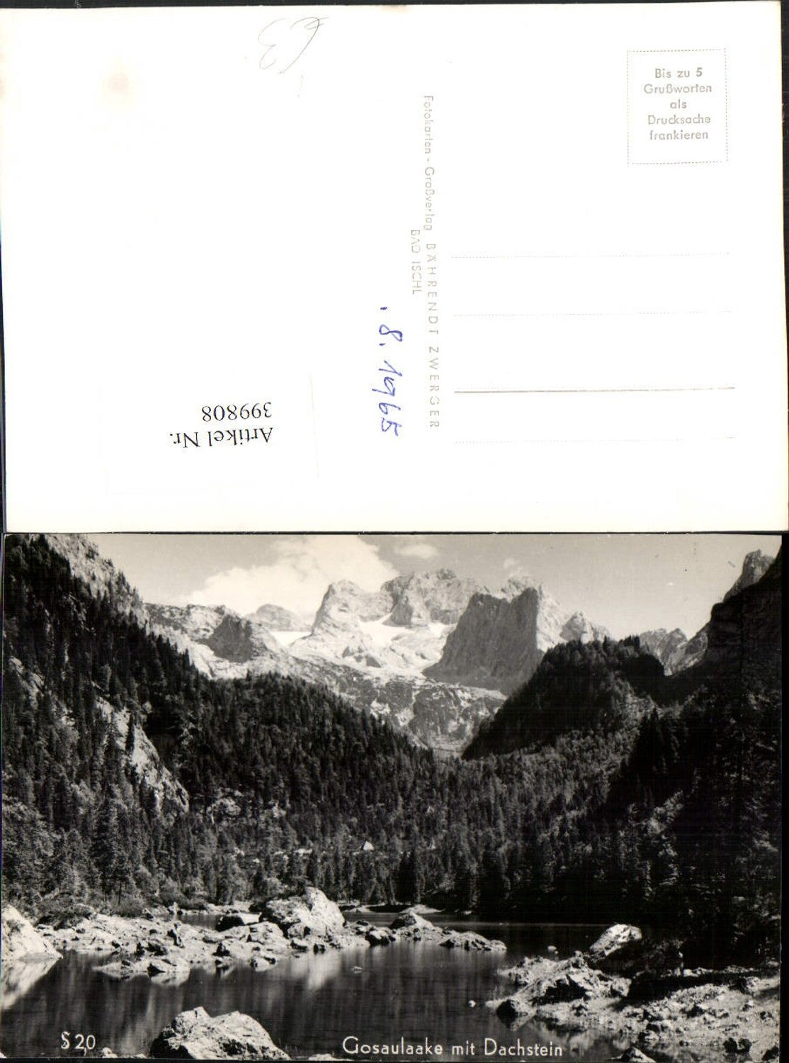 399808,Gosaulaake b. Gosau m. Dachstein Bergkulisse
