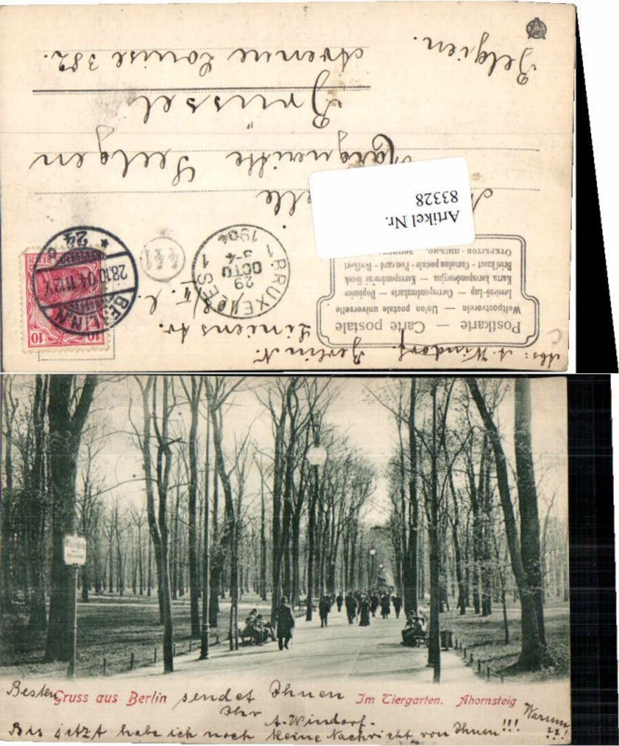 83328,Berlin Im Tiergarten Ahornsteig Leute 1904