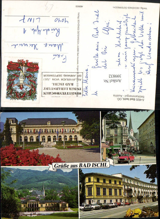 399832,Bad Ischl Kurhaus Hotel zur Post Kaiservilla Mehrbildkarte