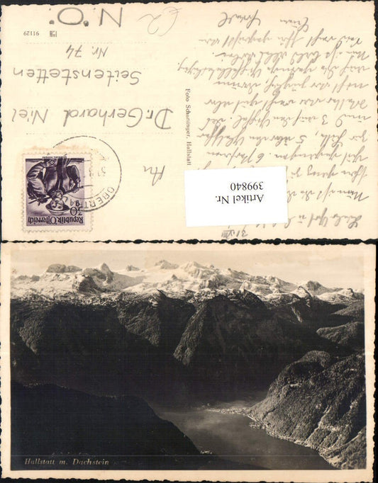 399840,Blick auf Hallstatt Totale m. Dachstein Bergkulisse