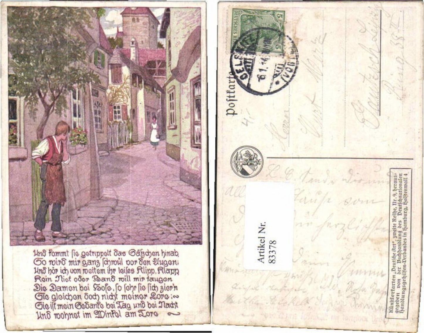 83378,E. Kutzer Deutsche Art Künstlerkarte Nr 9 DSV
