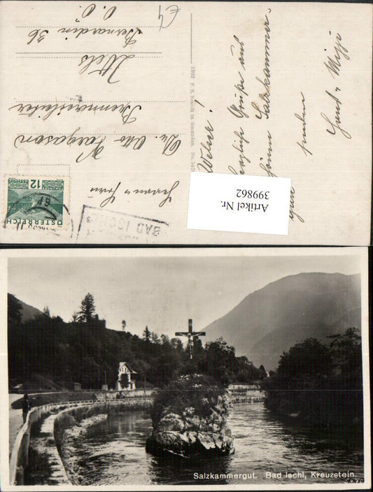 399862,Bad Ischl Kreuzstein Kreuz Fluss