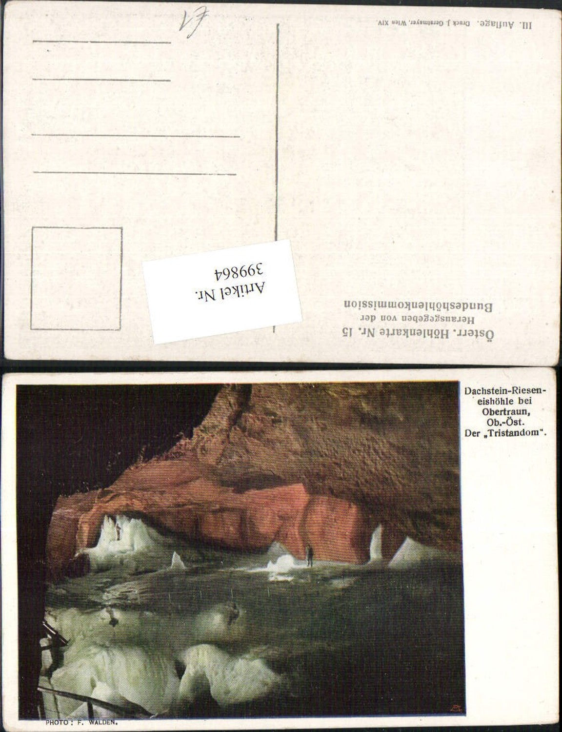 399864,Künstler AK Dachstein-Rieseneishöhle b. Obertraun Tristandom
