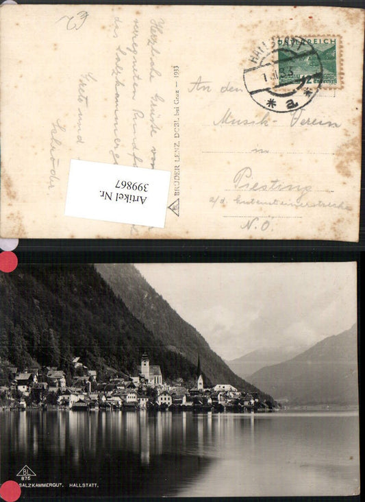 399867,Hallstatt Totale See Bergkulisse