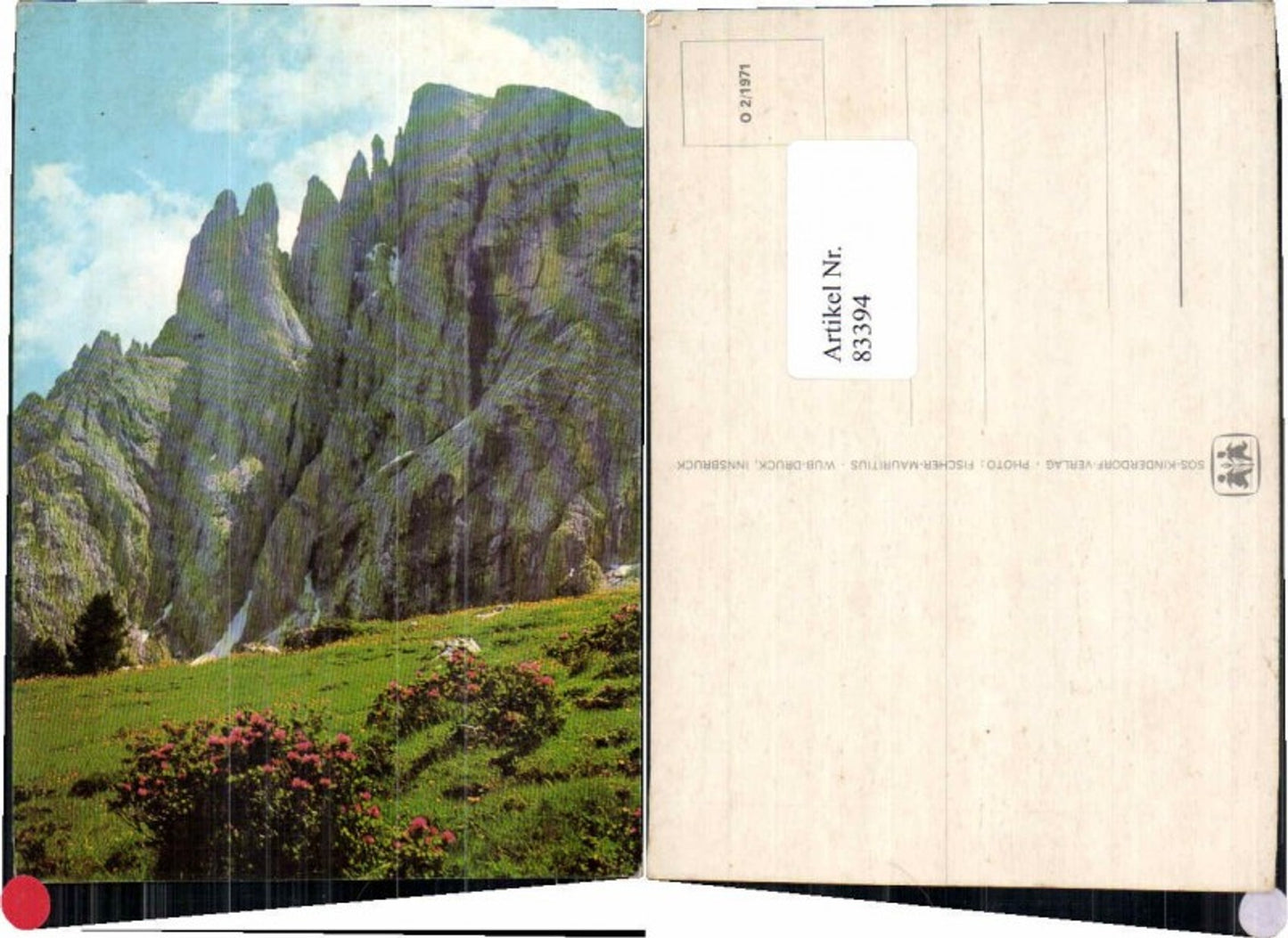 83394,SOS Kinderdorf O2/1971 Berge Tirol
