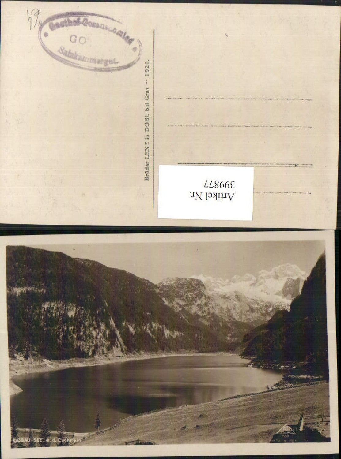 399877,Gosausee See b. Gosau m. Dachstein Bergkulisse