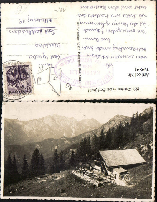 399891,Katrinalm Almhütte Berghütte b. Bad Ischl Bergkulisse