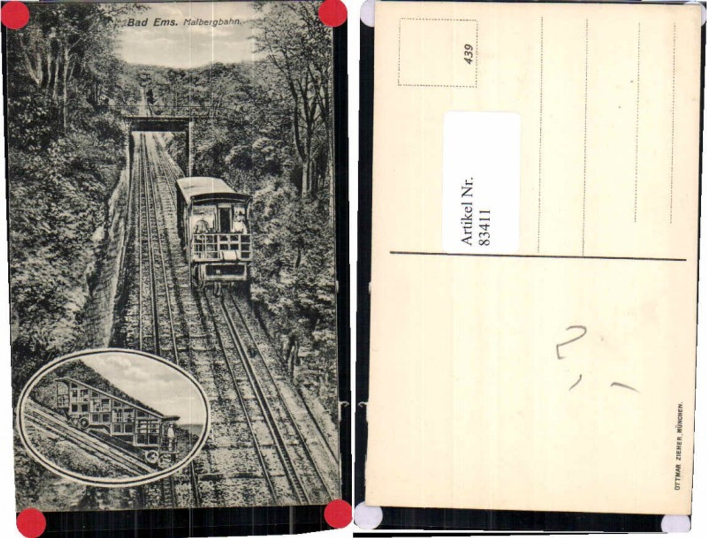 83411,Bad Ems Zahnradbahn Malbergbahn Bergbahn