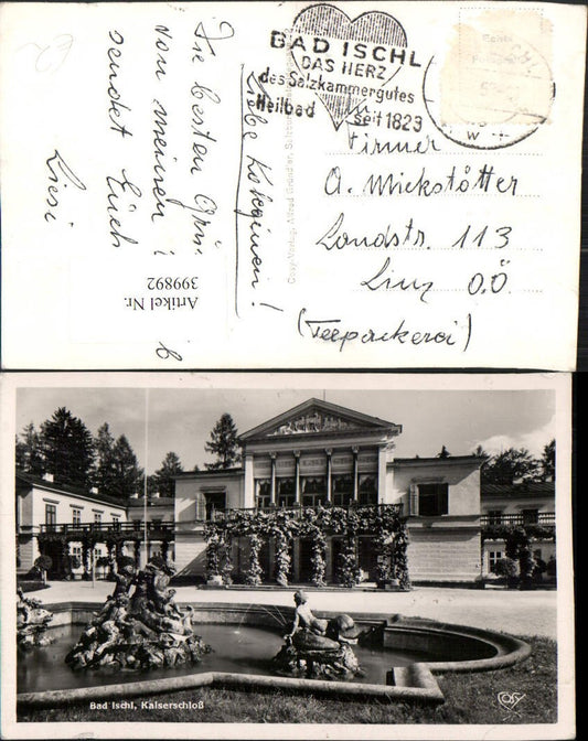 399892,Bad Ischl Kaiserschloss Villa Brunnen pub Cosy