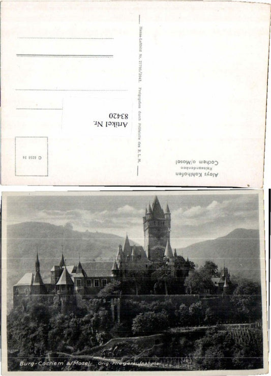 83420,Fliegeraufnahme Cochem a.d. Mosel