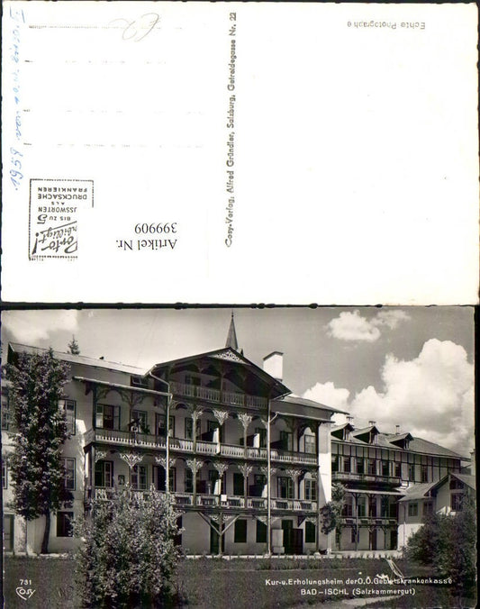 399909,Bad Ischl Kur- und Erholungsheim pub Cosy 731