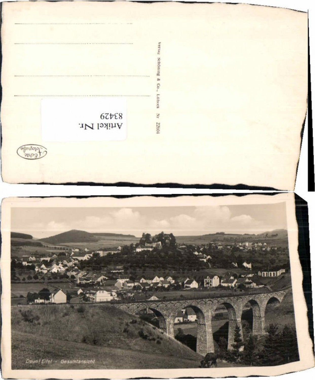 83429,Daun Eifel Viadukt am Ortsrand 1935