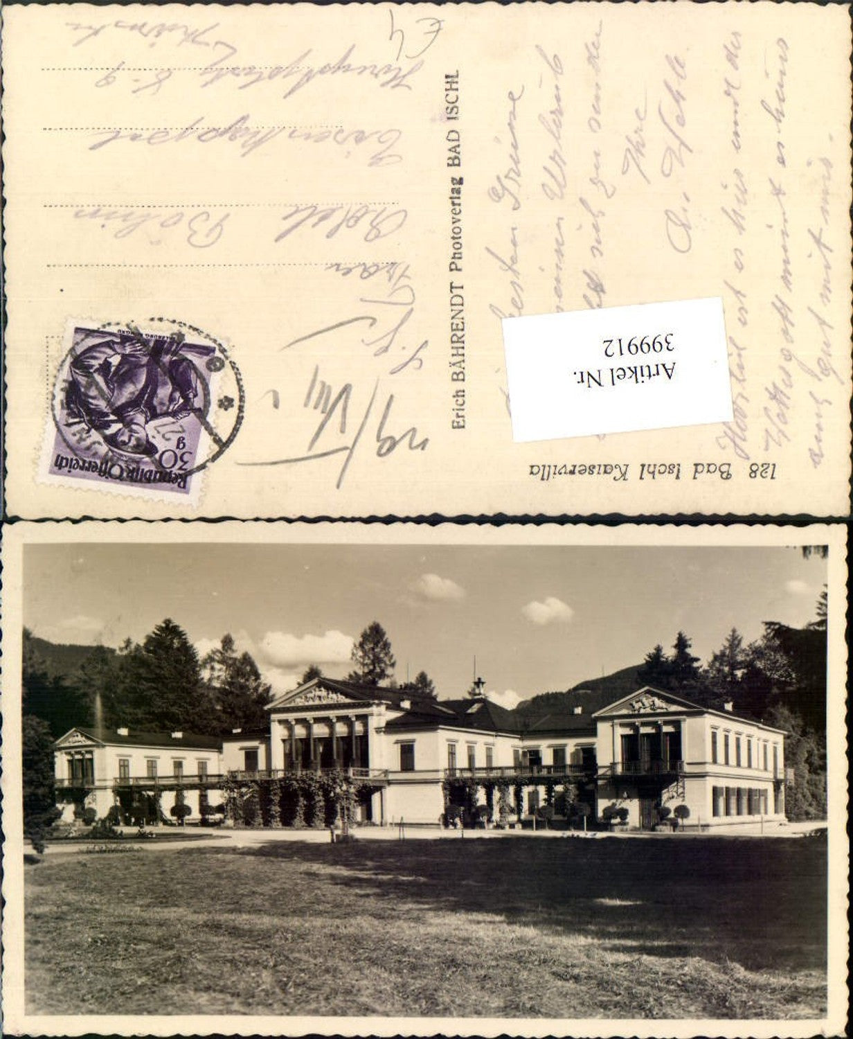 399912,Bad Ischl Kaiservilla Gebäude