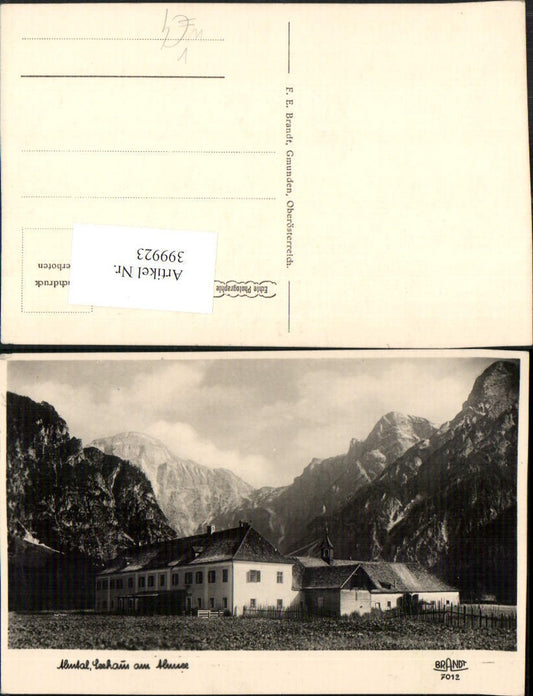 399923,Almtal Seehaus am Almsee b. Grünau Bergkulisse pub Brandt 7012