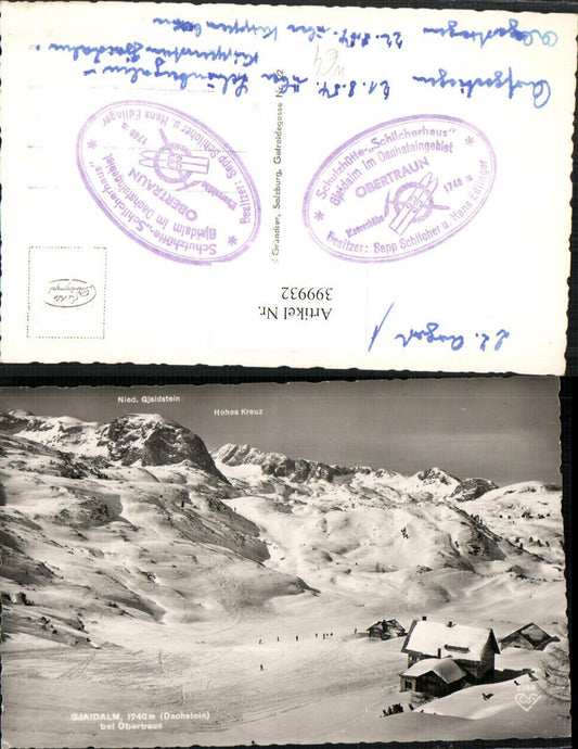 399932,Gjaidalm b. Obertraun Bergkulisse Winterbild pub Cosy 7339
