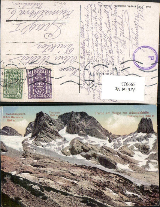 399933,Partie am Wege zur Adamekhütte b. Gosau Bergkulisse pub F. E. Brandt 868