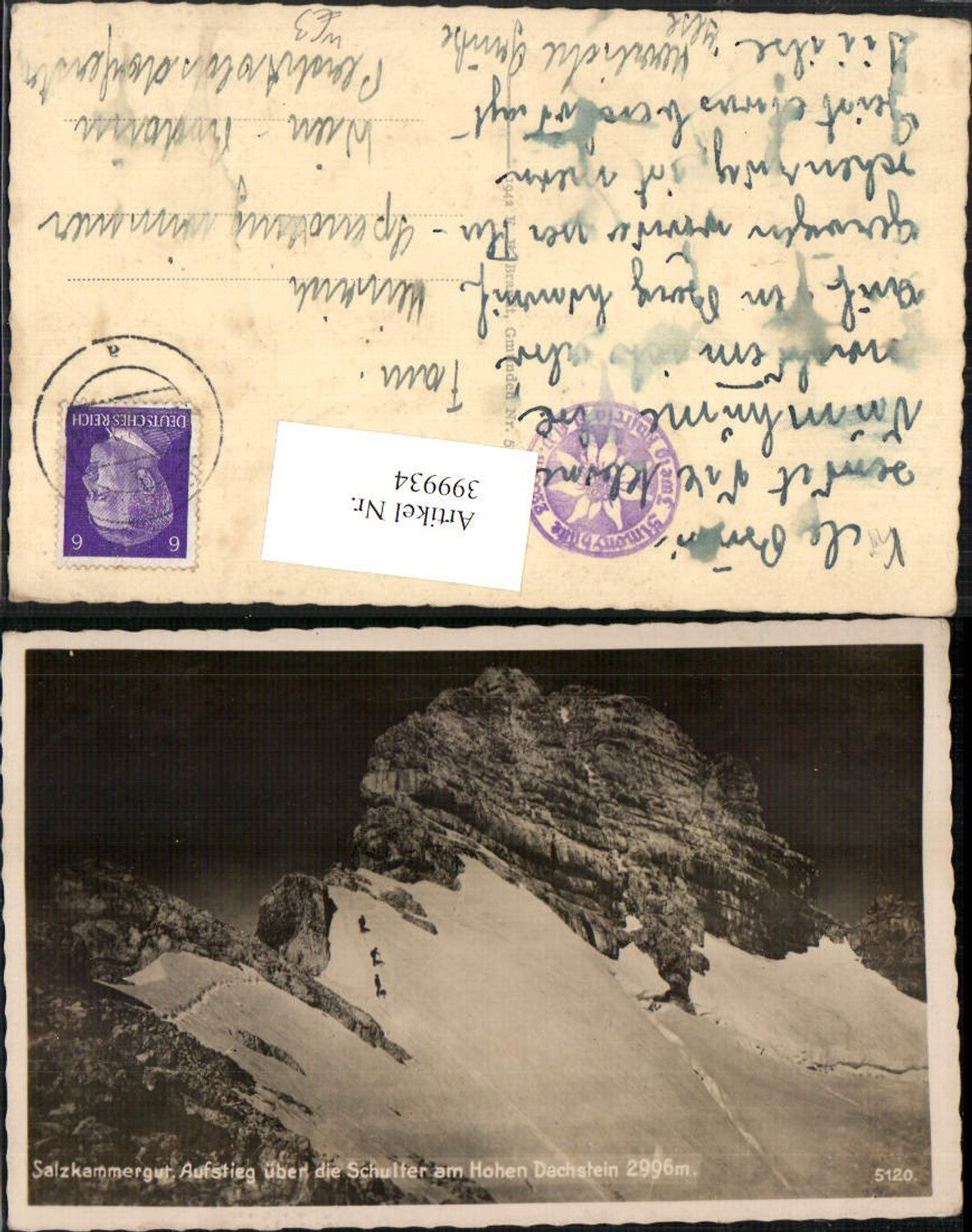 399934,Aufstieg über die Schulter am Hohen Dachstein b. Hallstatt