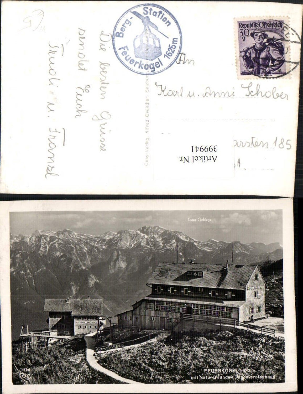 399941,Feuerkogel b. Ebensee Naturfreundehaus Bergkulisse pub Cosy 914