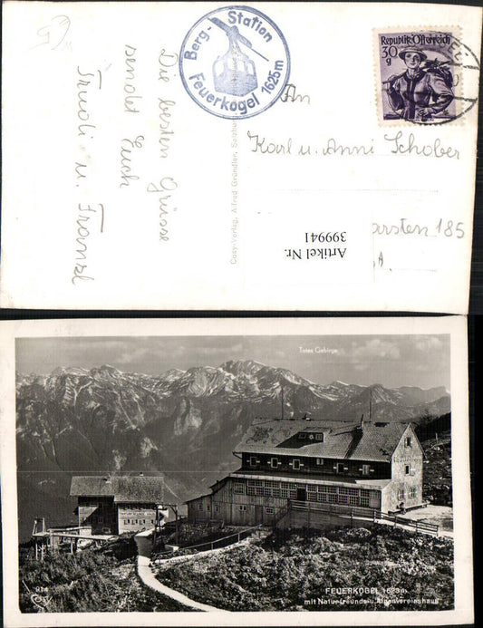 399941,Feuerkogel b. Ebensee Naturfreundehaus Bergkulisse pub Cosy 914