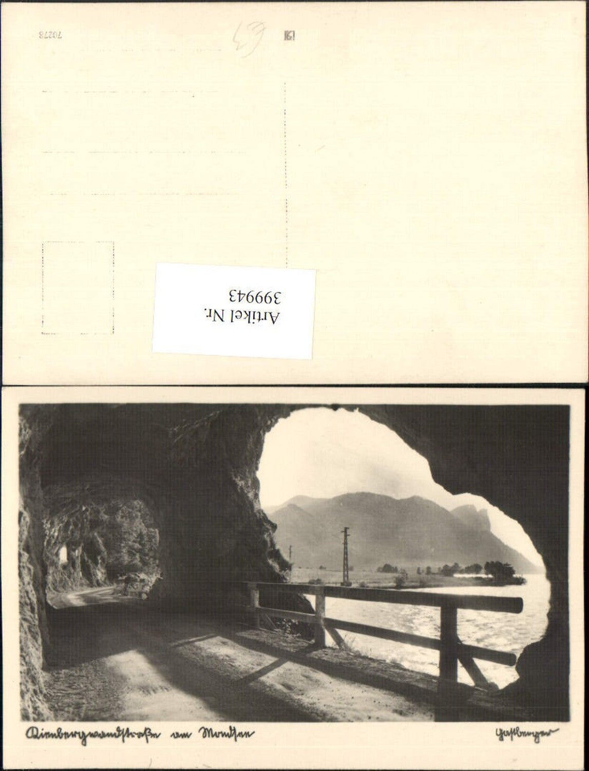 399943,Kienbergwandstraße am Mondsee b. Unterach Tunnel