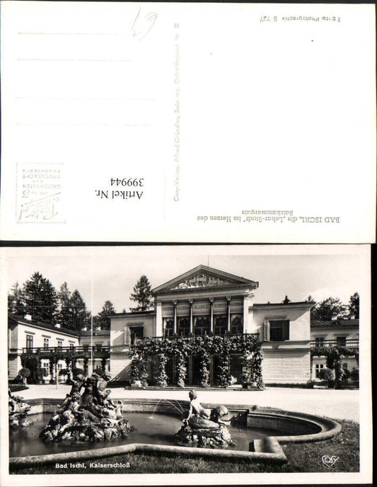 399944,Bad Ischl Kaiserschloss Villa Brunnen pub Cosy