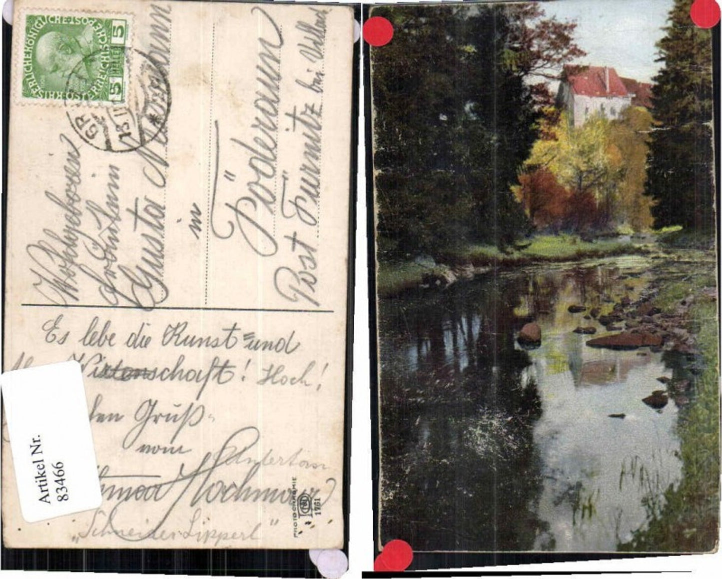 83466,Photochromie Ser 1761 Fluss Schloss Wald
