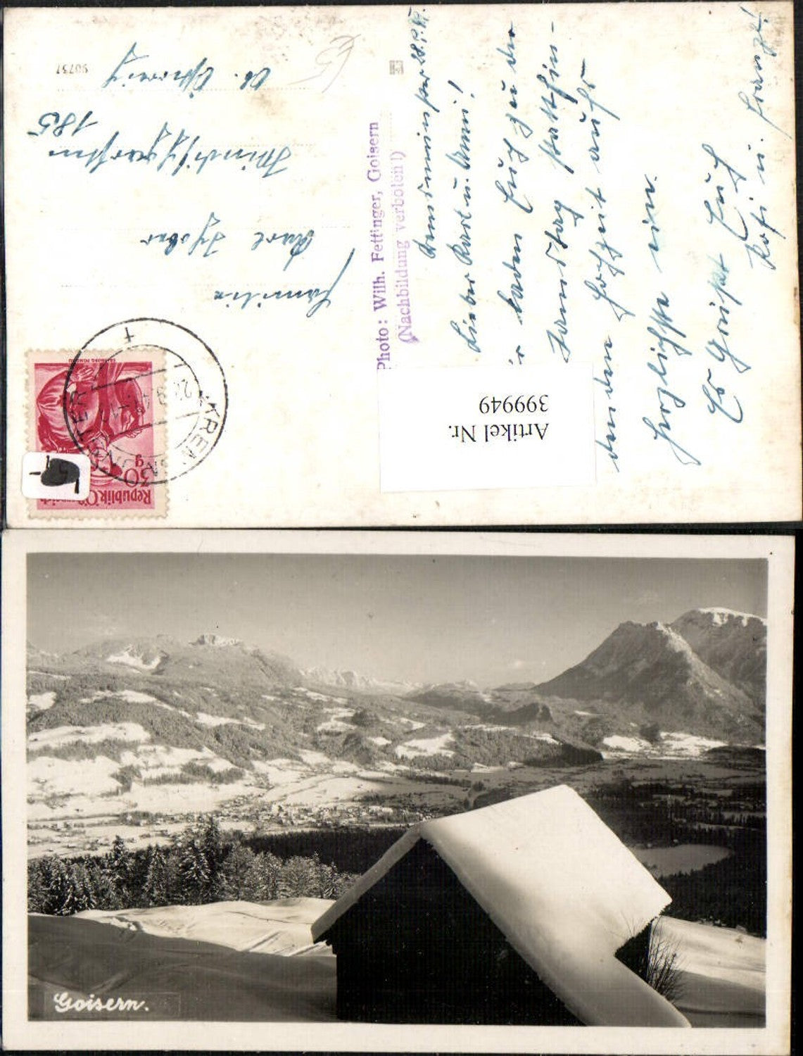 399949,Goisern Almhütte Bergkulisse Winterbild