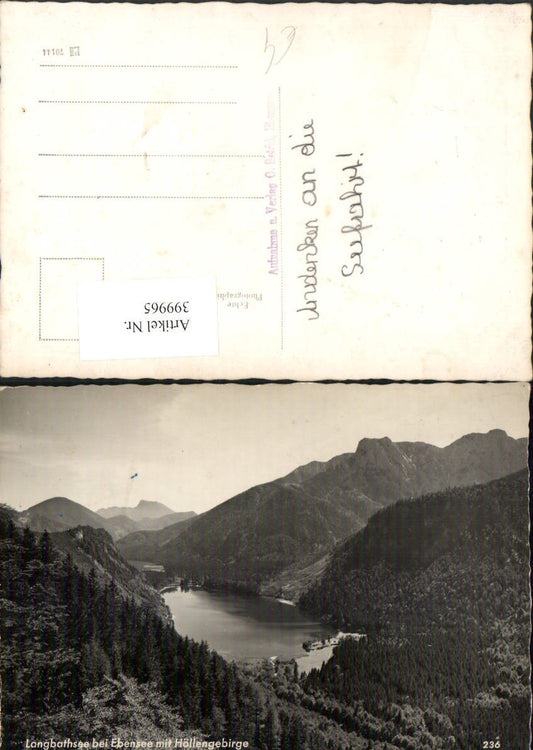399965,Langbathsee See b. Ebensee m. Höllengebirge Bergkulisse