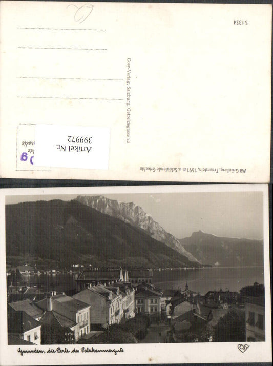 399972,Gmunden Teilansicht Bergkulisse pub Cosy