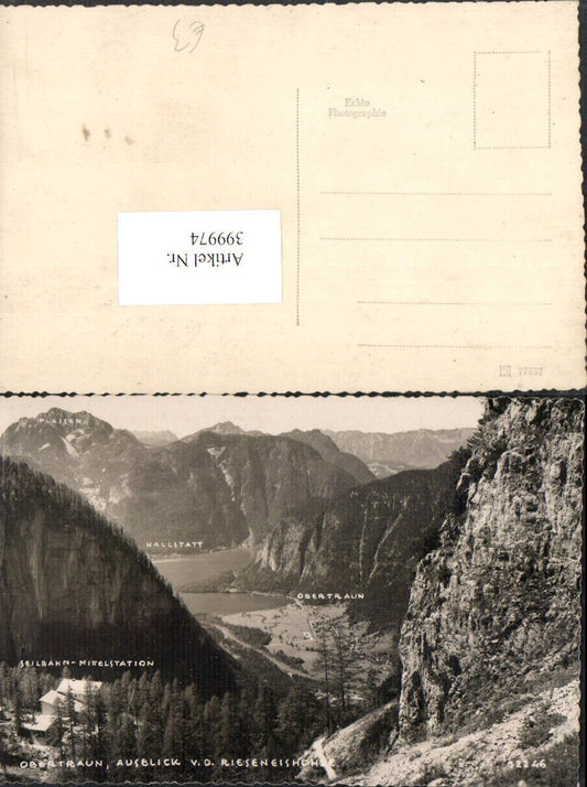 399974,Obertraun Ausblick von d. Rieseneishöhle Bergkulisse