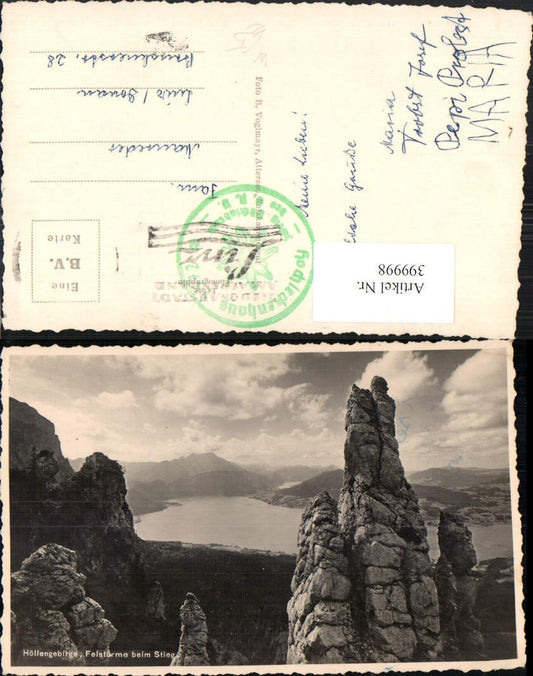 399998,Höllengebirge Felstürme beim Stieg b. Ebensee