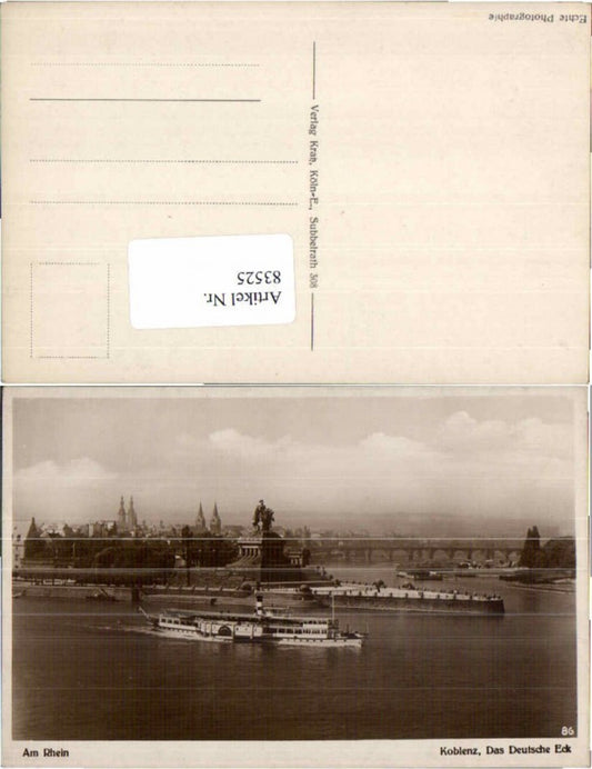 83525,Koblenz Dampfer am Rhein Deutsches Eck