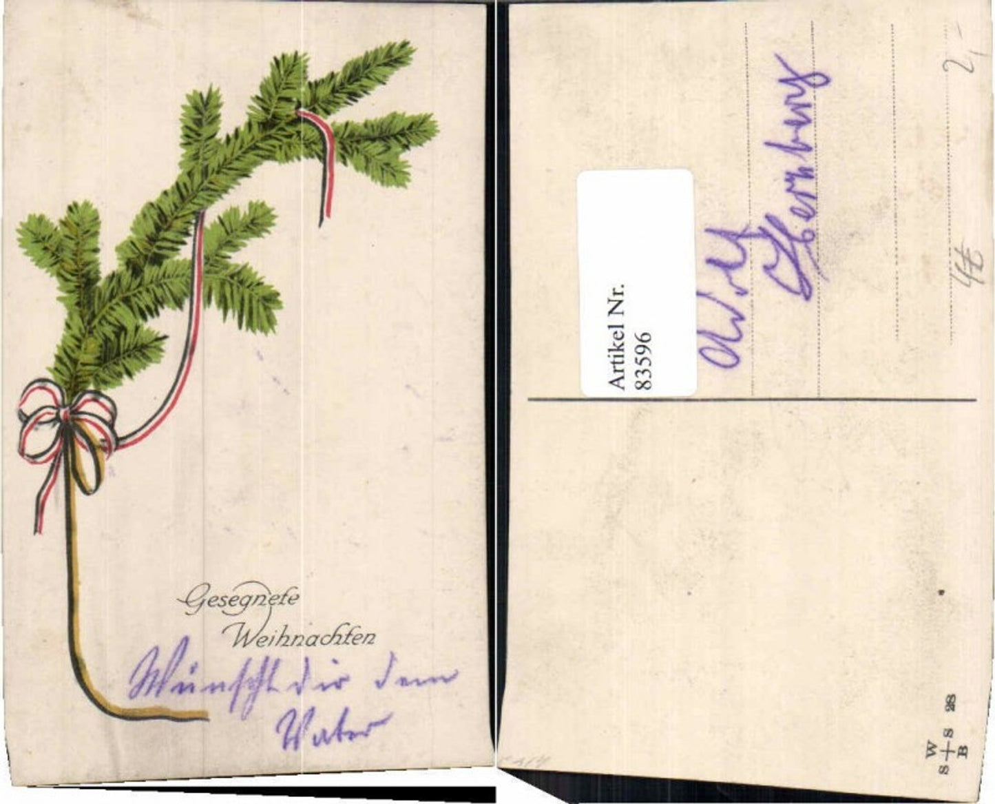 83596, Christmas Patriotic Fir Branch