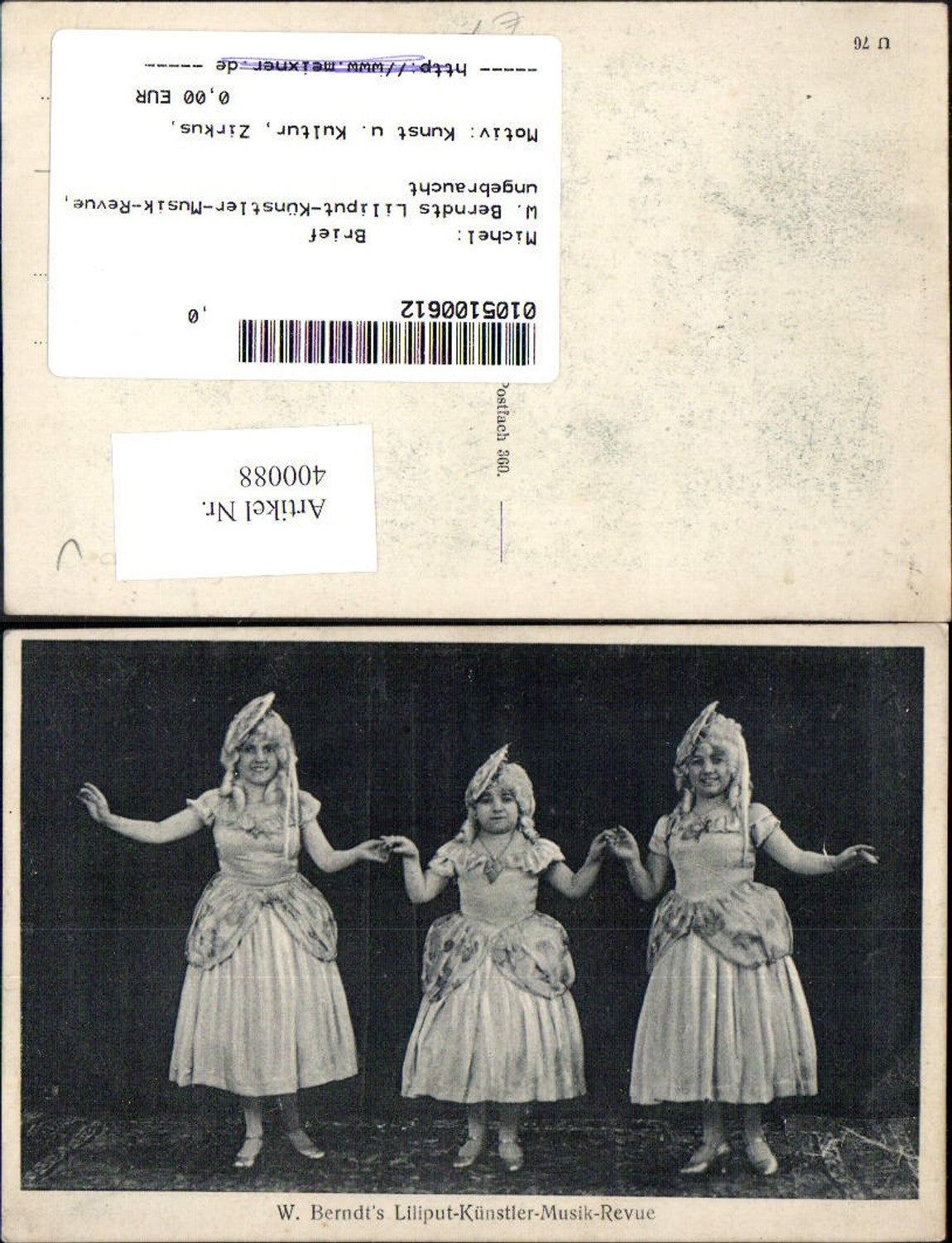 400088,W. Berndts Liliput-Künstler-Musik-Revue Liliputaner