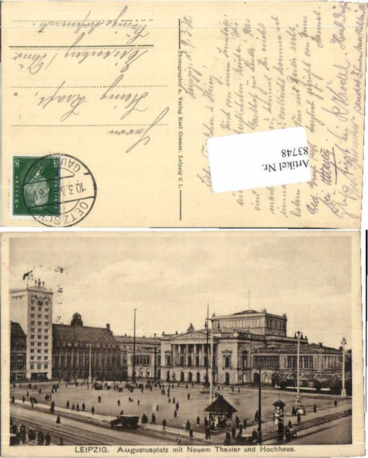83748,Leipzig Augustusplatz Hochhaus neues Theater