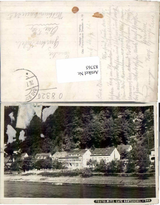83765,Postelwitz Cafe Häntzschel Walter Hahn Nachf. 563 Schandau