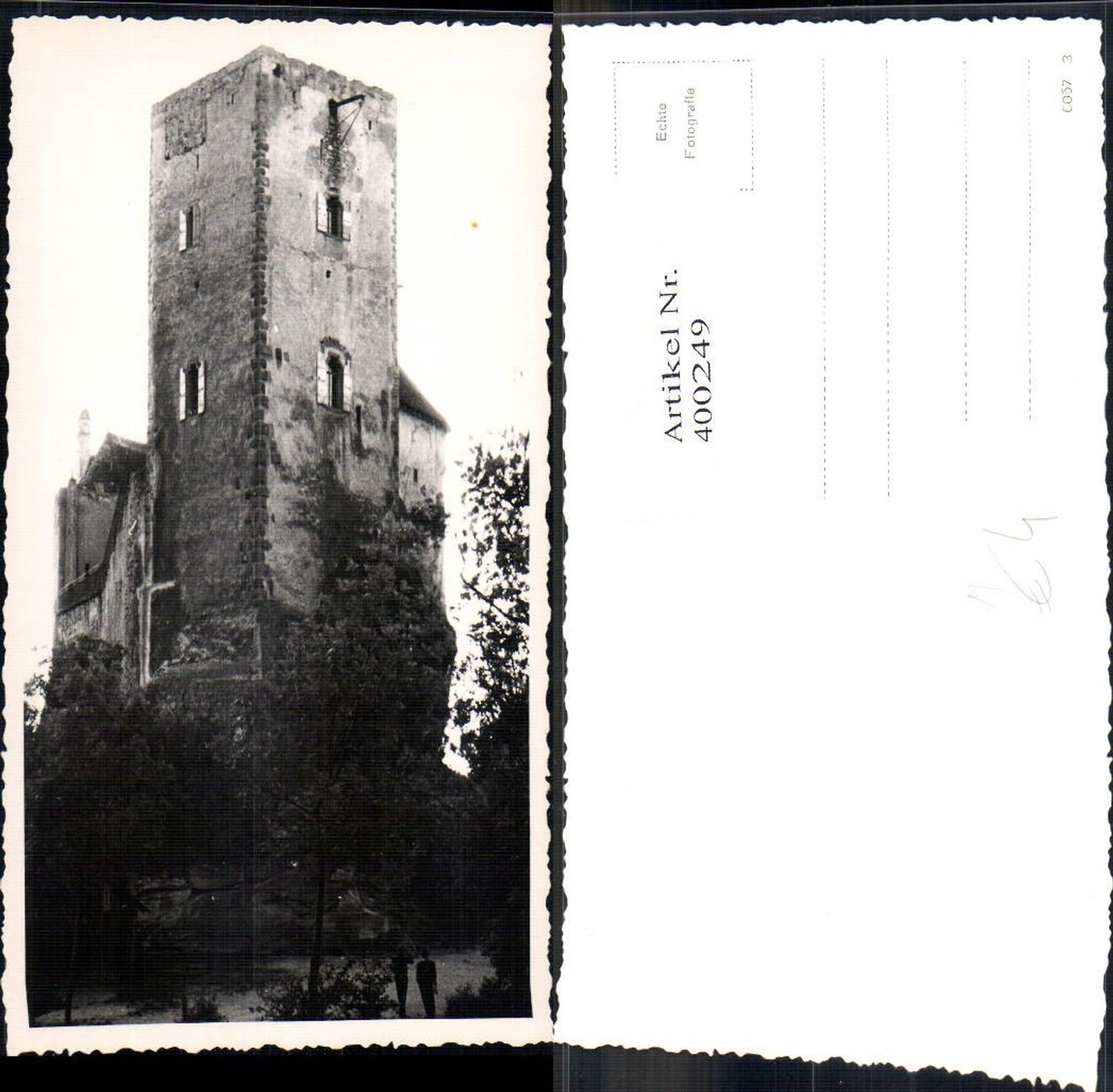 400249,Foto Ak Burg Turm Ruine