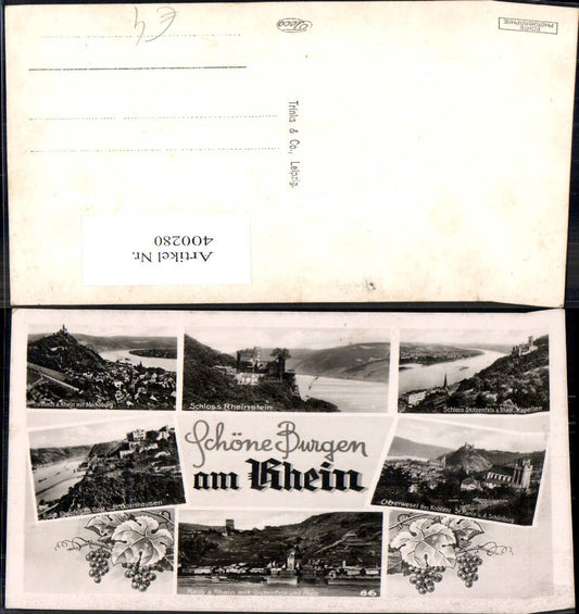 400280,Mehrbild Ak Schöne Burgen a. Rhein Schloss Rheinstein Stolzenfels Marksburg