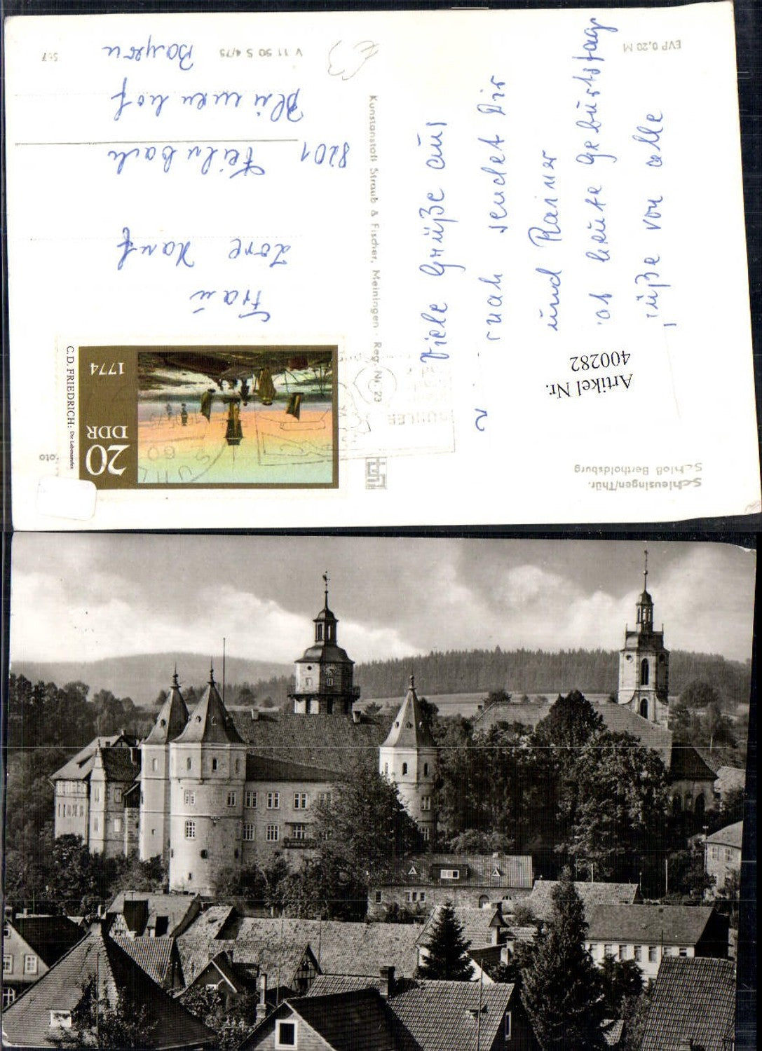 400282,Foto Ak Schloss Bertholdsburg Schleusingen Thüringen