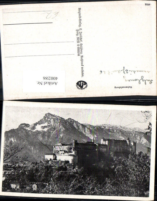 400286,Burg Festung Hohensalzburg Salzburg Bergkulisse