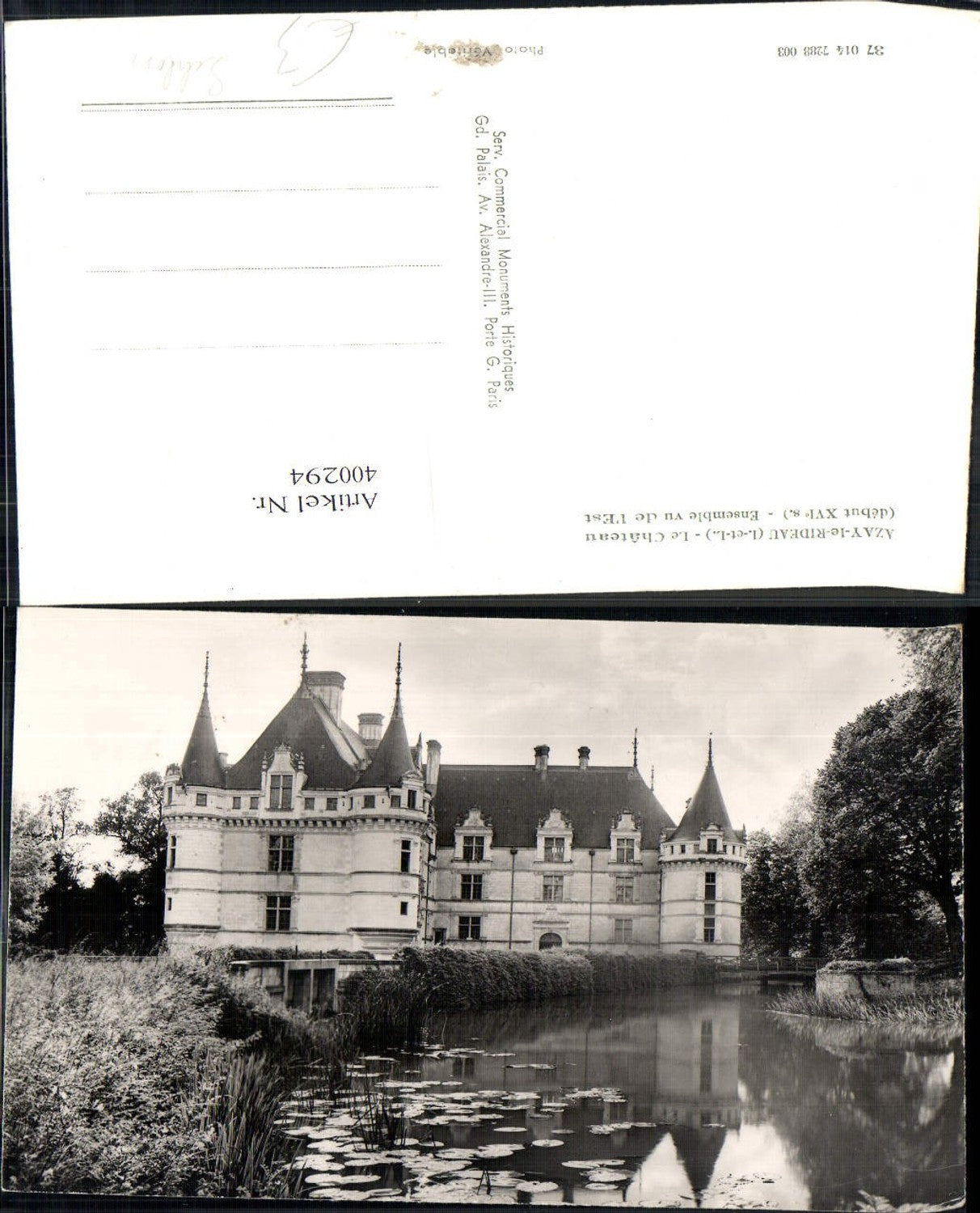 400294,Foto Ak Schloss Azay-le-Rideau Le Chateau Ensemble vu de l Est